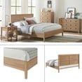 thumbnail image 4 of Alaterre Furniture Arden King Bed Frame, Solid Pine Wood with High Headboard and Low Footboard, Light Driftwood Finish, 4 of 11