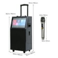 thumbnail image 3 of Professional Karaoke Machine with Lyrics Display Screen for Adults, 2 Wireless Microphones, LED Lights, Portable PA Speaker System, 3 of 8