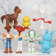 thumbnail image 2 of Toy Story Woody Tris Buzz Lightyear Fork Big Duck Rabbit Brothers Doll Model Ornament, 7 pcs, 2 of 5