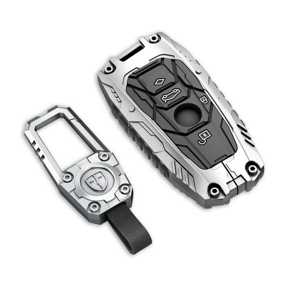 Heavy Duty Key Fob Cover for Ford F150 F250 Explorer Escape Edge, Shockproof Key Case Protector with 3/4/5 Buttons, Anti-Scratch Rubber Keychain