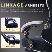 Dowinx Gaming Chair Fabric with Pocket Spring Cushion, Ergonomic High Back Computer Chair with Footrest