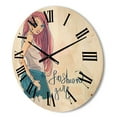 thumbnail image 3 of Designart 'Trendy Fashion Woman I' Children's Art Wood Wall Clock, 3 of 5