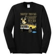 thumbnail image 2 of Wild Bobby, Driving Trucks and Taggin Bucks Retro Ford F150 Hunting, Cars and Trucks, Men Long Sleeve Shirt, Black, Small, 2 of 4