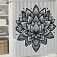 thumbnail image 6 of RUIYC Home Bathtubs Bathroom Curtain Decoration Waterproof Shower Curtain Multiple Sizes Lotus Flower Ultra-Soft Micro White, 6 of 7