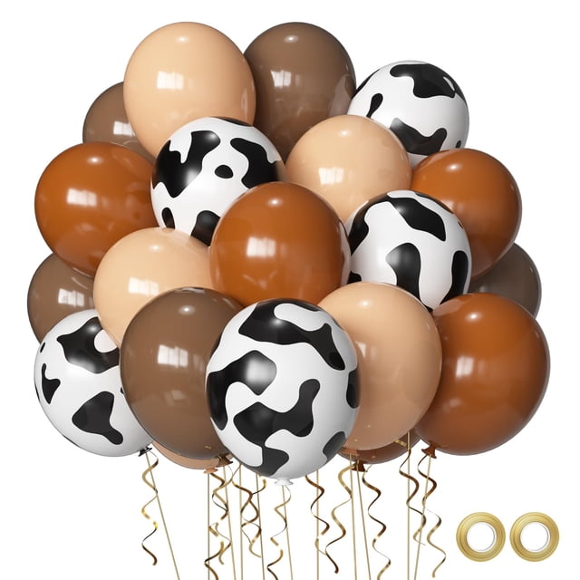 Set de globos Misiveavz con estampado de vaca, 60 unidades, 30 cm, para fiesta de cumpleaños