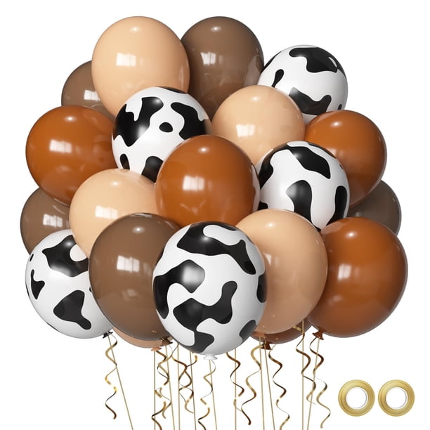 Set de globos Misiveavz con estampado de vaca, 60 unidades, 30 cm, para fiesta de cumpleaños