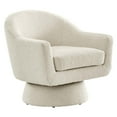thumbnail image 2 of Modway Astral Upholstered Modern Boucle Fabric Swivel Chair in Ivory, 2 of 9