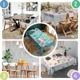 thumbnail image 4 of Pioneer Flower Floral Print Pattern Rectangle Tablecloth 60"x84",Waterproof Polyester Rectangle Table Cloth, Wipeable Spillproof Polyester Tablecloth for Dining, Camping, Indoor and Outdoor, 4 of 5