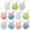 C, variant on Silicone Bull Horn Fidget Toys Squishy Bubble Sensory Keychain for Adult Stress Relief Office Desk Accessories, Tactile Anxiety Reliever, Random Gradient Colors, 2.2 x 2.8 Inches