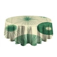 thumbnail image 5 of Green Tie Dye Round Tablecloth 60"x60",Wrinkle Wipeable Table Cloth for Kitchen Dining Room Picnic Patio Party, 5 of 6
