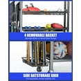 thumbnail image 4 of Garage Sports Equipment - Ball Storage Rack 2025 Upgraded Heavy Duty Steel Ball Storage Sports Organizer for Garage, 4 of 7