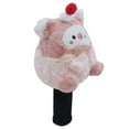 thumbnail image 2 of Funda para palo de golf con diseño de cerdo de peluche de dibujos animados, elegante y fácil de poner y quitar, ideal para amigos., 2 of 8