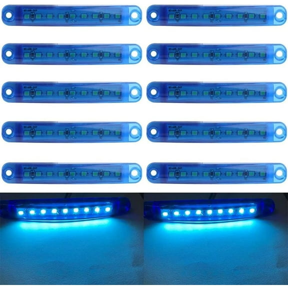 Side Marker Lights, 10pcs Car Marker Lights Car Side Indicators Lights 9SMD LED Front Rear Side Light Position Lamps 12V for Auto Camper Van Truck Lorry