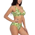 thumbnail image 2 of Daiia Cute Dinosaurs Cartoon Women's Bikini Set Two Piece Swimsuit High Waisted Bikini Adjustable Straps Bikini Perfect for Beach, Pool, and Summer Vacation-Medium, 2 of 9