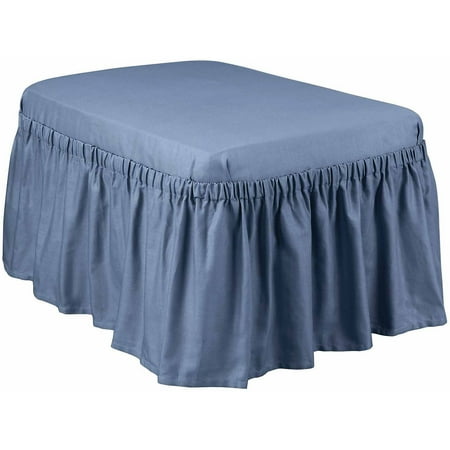 Sure Fit Cotton Duck Ottoman Slipcover