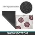 thumbnail image 6 of Geometric Flower and Dahlia White Anti Fatigue Kitchen Rugs Set Of 2, Non Slip Washable Decorative Floor Mats for Kitchen Sink Laundry, 17"x30" and 17"x47", 6 of 6