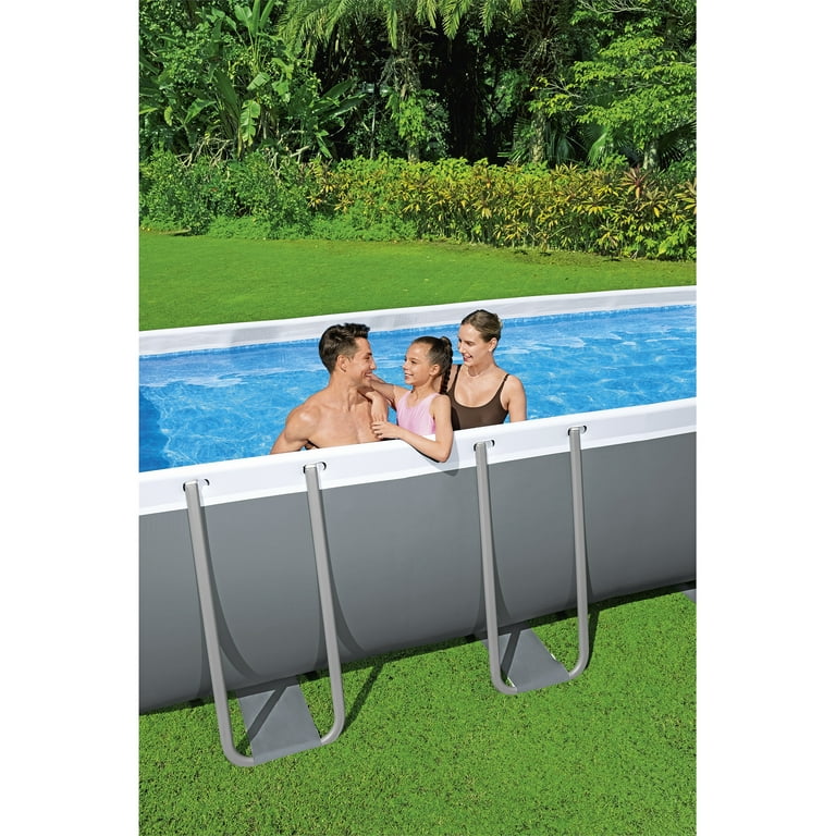 Bestway Large 18ft x 9ft x 4ft Metal Framed Rectangular Above