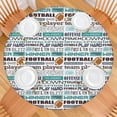 thumbnail image 2 of Football Terms and Icons Pattern Round Fitted Tablecloth with Elastic Edge,Dining Table Cover Waterproof,Outdoor Round Tablecloth for Camping,Dining,Indoor and Outdoor, 2 of 7