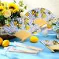 thumbnail image 3 of Abanicos plegables Vercraft Lemon Hand, 25 juegos con bolsas de organza, 3 of 7