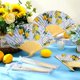 thumbnail image 3 of Abanicos plegables Vercraft Lemon Hand, 25 juegos con bolsas de organza, 3 of 7