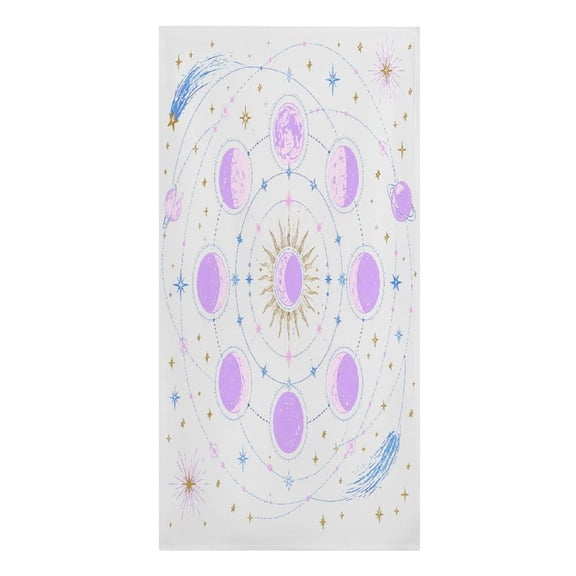 RKSupls Purple Moon Phase Circle Microfiber Beach Towel Absorbent Compact Towels for Swimming Pool Beach Travel Things for Vacation Essentials Adult Gift,61.4×30.3Inch