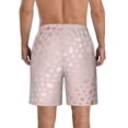 thumbnail image 3 of KLL Rose Gold Abstract Spots 1 Men's Casual Summer Beach Shorts Hawaiian Shorts with Pockets-3X-Large, 3 of 5