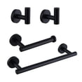 thumbnail image 2 of Soporte de baño Ropa Toalla Abrigo Gancho Gabinete Armario Colgador de puerta para garaje Montado en la pared, 4- Juego de accesorios de baño , Negro Negro A Soledad Gancho multiusos, 2 of 9