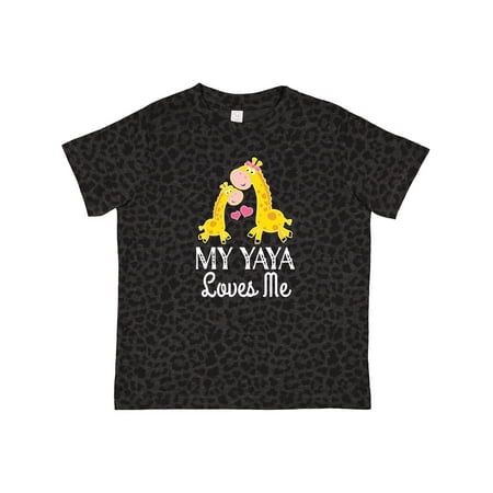 

Inktastic My Yaya Loves Me Giraffe Gift Toddler Boy or Toddler Girl T-Shirt