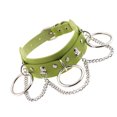 thumbnail image 2 of Harajuku Chocker Lock Key Rivets Black Goth Punk Chokers Gothic Choker Necklace for Women Hip Hop Cosplay Green, 2 of 9