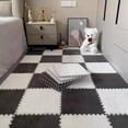 thumbnail image 4 of 10Pcs 30*30CM Creative Plush Puzzle Foam Floor Mat Puzzle Carpet Warm Playmat Interlocking Exercise Tiles Fluffy Area Rugs, 4 of 9