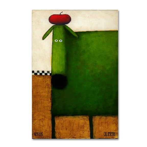Trademark Fine Art 'Green Dog' Canvas Art by Daniel Patrick Kessler