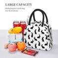 thumbnail image 5 of Rateoe Black Rabbit Pattern Lunch Bag Women, Lunch Box, Lunch Bag, Small Leakproof Lunch Tote Large Capacity Reusable Insulated Cooler Lunch Container, 5 of 6