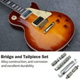 thumbnail image 4 of 1 Set Guitar Bridge Tailpiece Kit With Studs Upper Lower String Bridge Compatible For Les Paul Sg Electric Guitar, 4 of 8