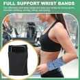 thumbnail image 6 of Wrist Pouch 6"x 4", Wrist Wallet Sports Wristband Wallet with Zipper Pocket for Running (Black/Gray, 2 Pcs), 6 of 6