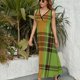 thumbnail image 3 of Geometric Grid Vestido Sin Mangas , Vestidos De Lujo Para Ocasiones Oficiales, 3 of 5