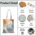 thumbnail image 4 of Tribal Pattern Waves Canvas Tote – Sketch Style Reusable Shopping Bag, 4 of 5