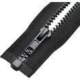 thumbnail image 3 of czcpp-2PCS #5 29 Inch Separating Jacket Zippers for Sewing Coats Jacket Zipper Black Molded Plastic Zippers Bulk Tailor DIY Sewing Tools for Garment/Bags/Home Textile, 3 of 4