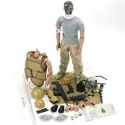 EROCK 1/6 Special Force Wounded Soldier Action Figure Army Action Figures Playset Toys