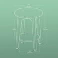thumbnail image 3 of LEDREM Compact Two-Tier Round Accent Table, Tapered-Leg Side Table with Curved Accents, Holds 198lb, Quick Assembly, Space-Saving Small Sofa Table, 3 of 7