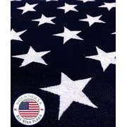 HEAVY-DUTY American Flag 3x5' - 100% Made in the USA - Durable, Long Lasting, Rich Polyester Material - Embroidered Stars, Sewn Stripes with Lock Stitching, Four Rows of Lock Stitching on the Fly End
