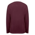 thumbnail image 5 of Womens Work Shirts Long Sleeve Tops Fashion Oversized Casual Basic Crewneck Fall Clothes for Women Tees Blouses, 5 of 6