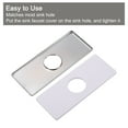 thumbnail image 4 of 6 Inch Sink Faucet Hole Cover, Stainless Steel Square Deck Plate Faucet Escutcheon Sink plate, Silver, 4 of 7