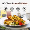 thumbnail image 2 of Oasis Creations Premium Hard Plastic Plate Set 50 x 9” Clear Round Plates - Washable & Reusable - Party Supplies For Birthdays, Celebrations, Buffets, Fiestas, Catering & More, 2 of 7