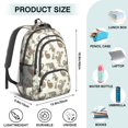 thumbnail image 5 of Paisley and Floral Beige Pattern Cute School Backpack Bag with Padded Back and Adjustable Shoulder Straps 16.9 X 12.6 X 5.9 Inches, 5 of 5