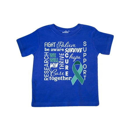 

Inktastic Ovarian Cancer- Together We Will Win Gift Toddler Boy or Toddler Girl T-Shirt