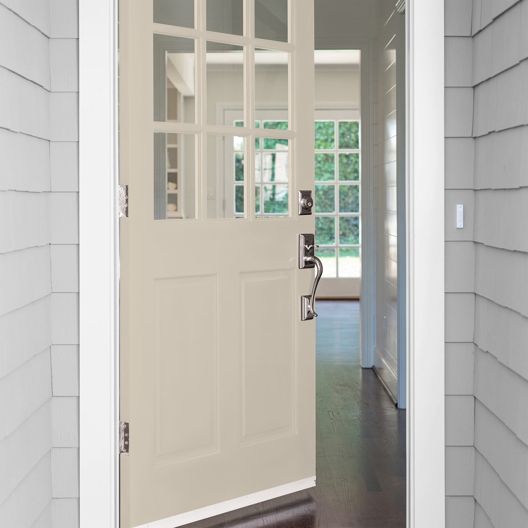 Glidden HEP Synchronicity / Gray Satin Exterior Paint with Primer, 1 Quart