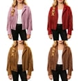 thumbnail image 3 of Zecgelong Girls Fringe Western Jacket Party Performance Outfit for Kids Red Size 5-14Y, 3 of 7