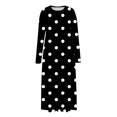 thumbnail image 4 of Erwazi Fall Flowy Dresses for Women Long Sleeve Crewneck Swing Midi Dress Casual Tiered Tshirt Dress with Pockets, 4 of 4