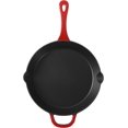 thumbnail image 3 of 12 Inch Enameled Cast Iron Skillet with Gradient Red Design -  & Easy to Clean, 3 of 6