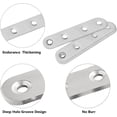 thumbnail image 3 of 20 piezas （77x16 mm）Placas de reparación para madera,Conector de soportes planos de acero inoxidable resistente,Placas de unión de fijación con tornillos para conector de madera Reparación de muebles, 3 of 5